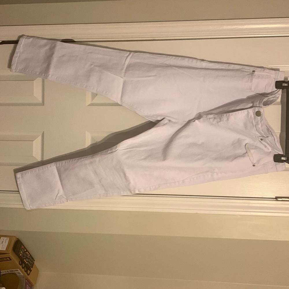 White womens boot cut jeans